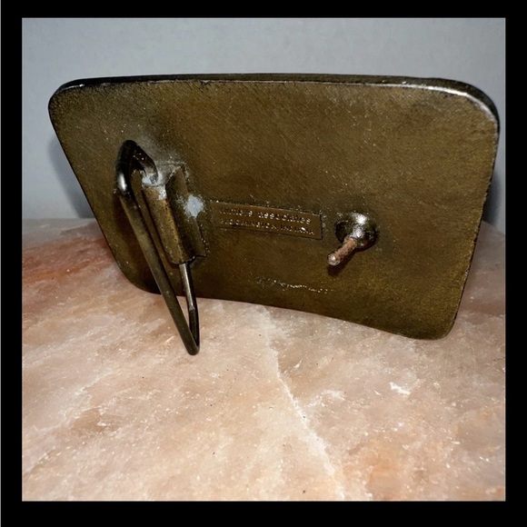 Vintage Cummins Professional Partsman Brass Belt Buckle Diesel Truck Logo - Picture 3 of 6